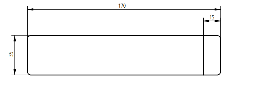 Rysunek techniczny ostatecznego kształtu zakładki